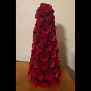 Tree red rose decor